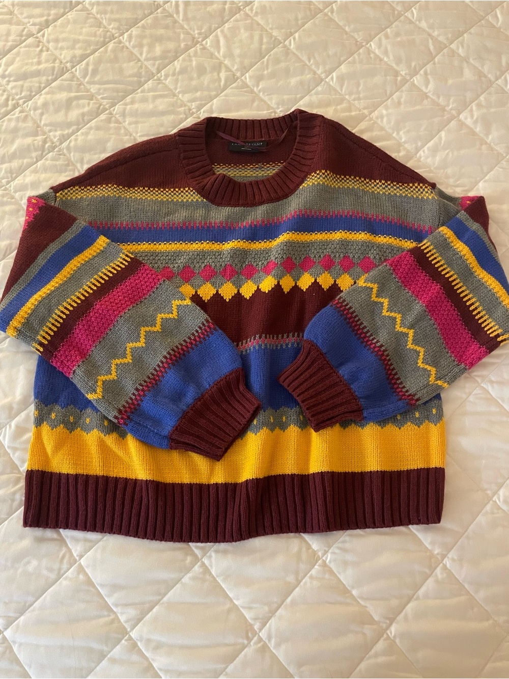 Lane Bryant size 14/16 Multicolor Patterned Crewneck Sweater